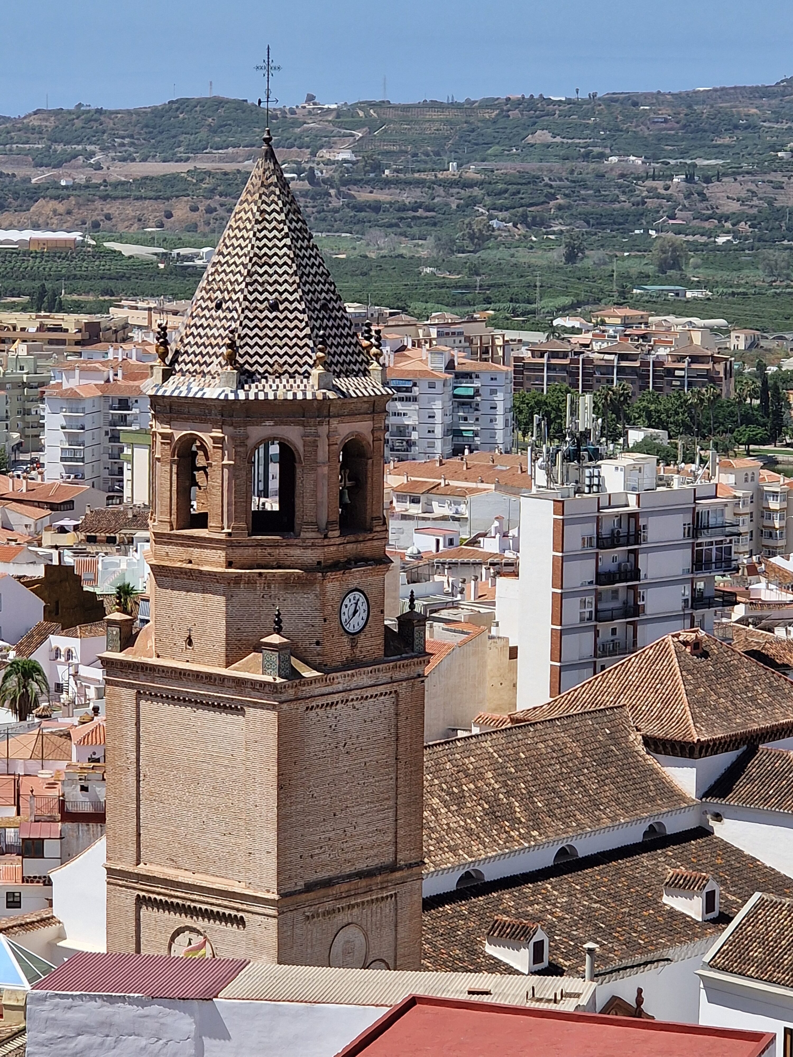 The view of the Church of Santa Maria Maggiore from Mirador de la Muralla