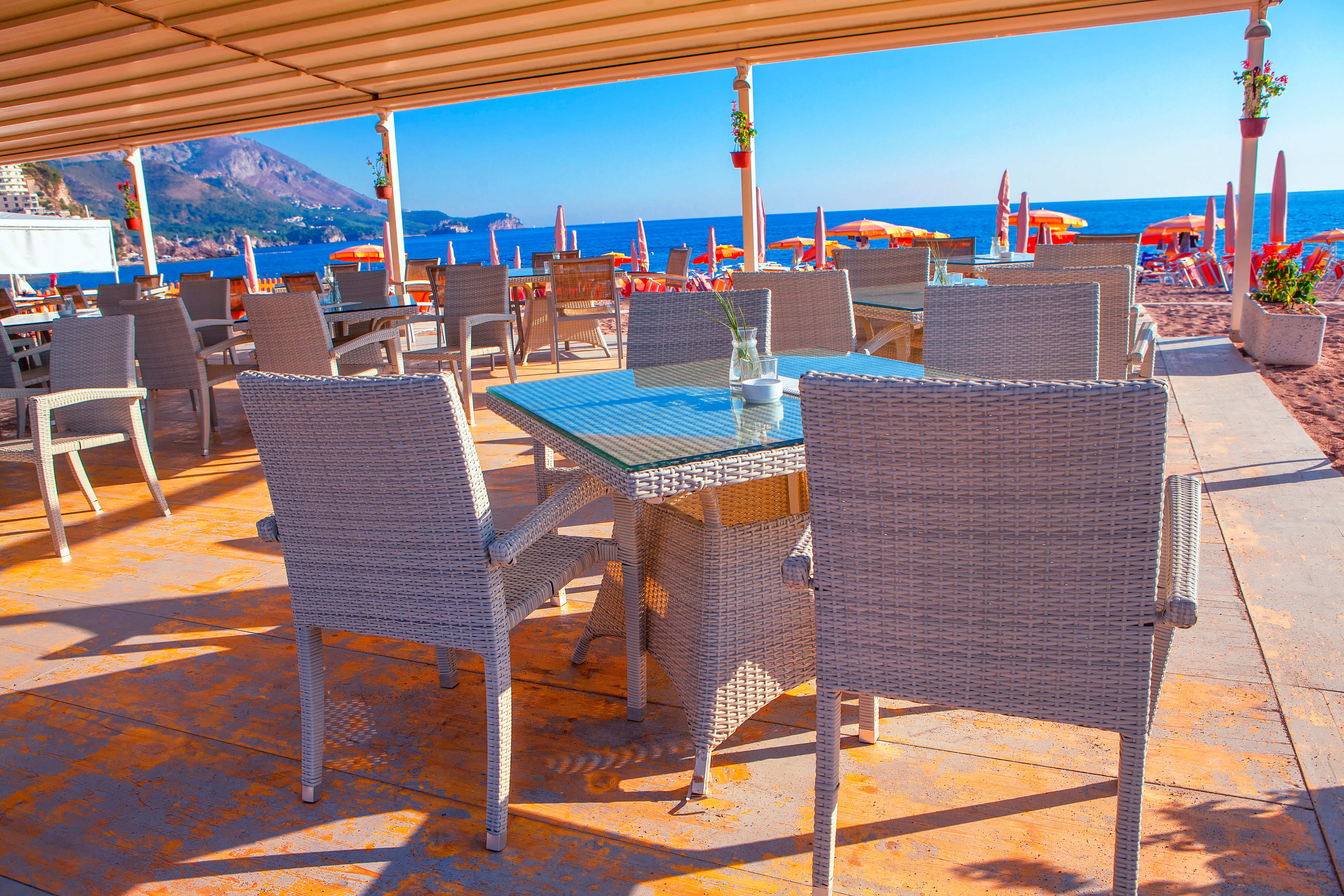 Beach club atmosphere in Marbella